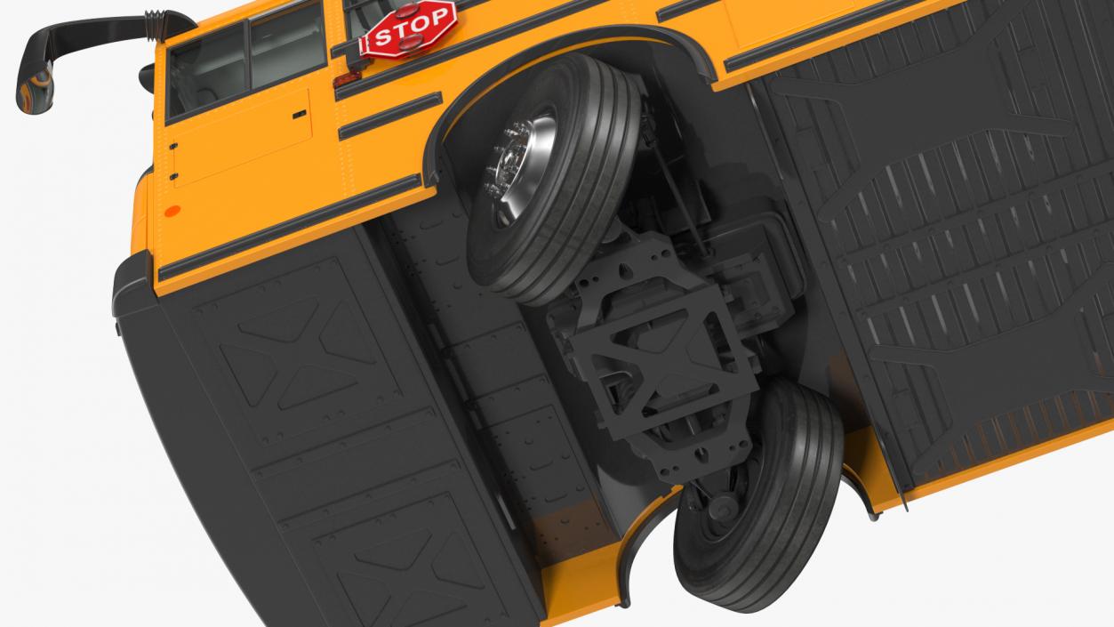 3D School Bus with Teenage Boys Rigged Collection