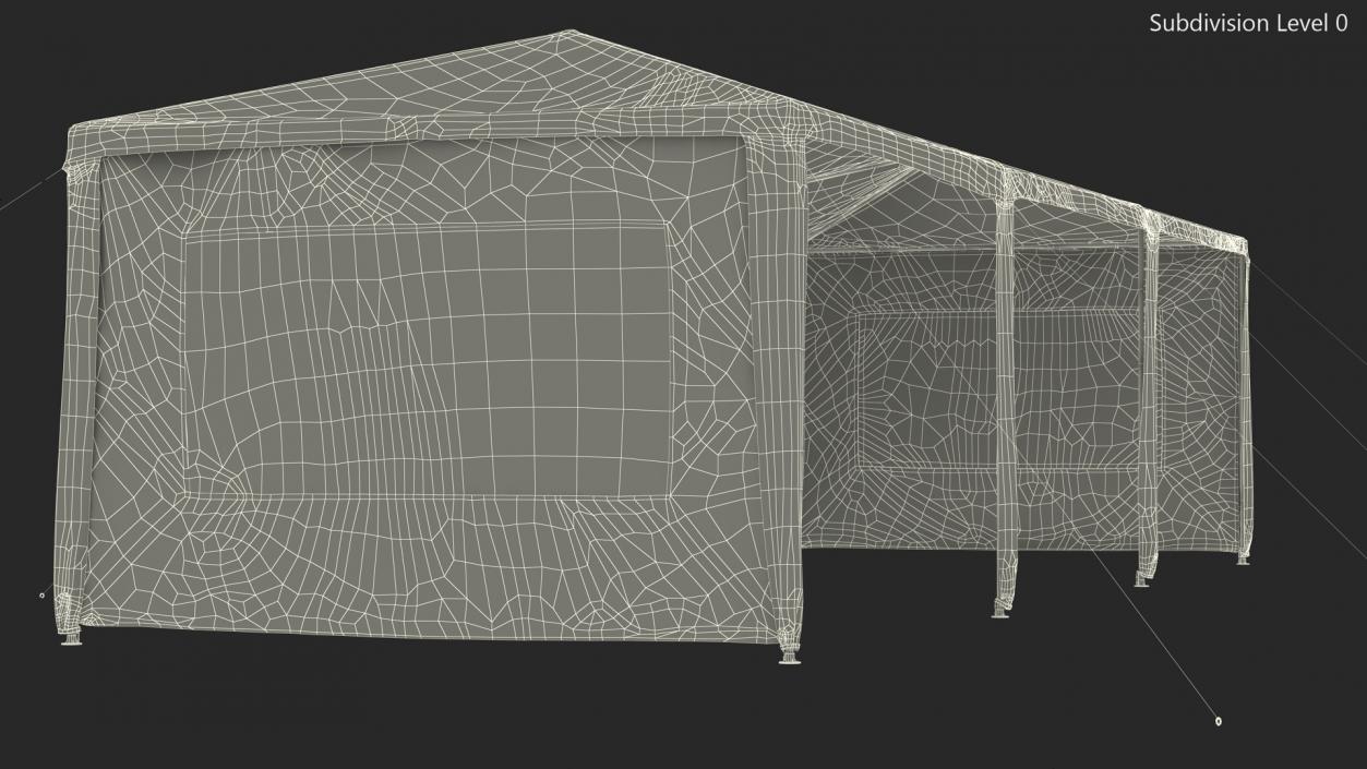 Blue Outsunny Large Tent 3D model