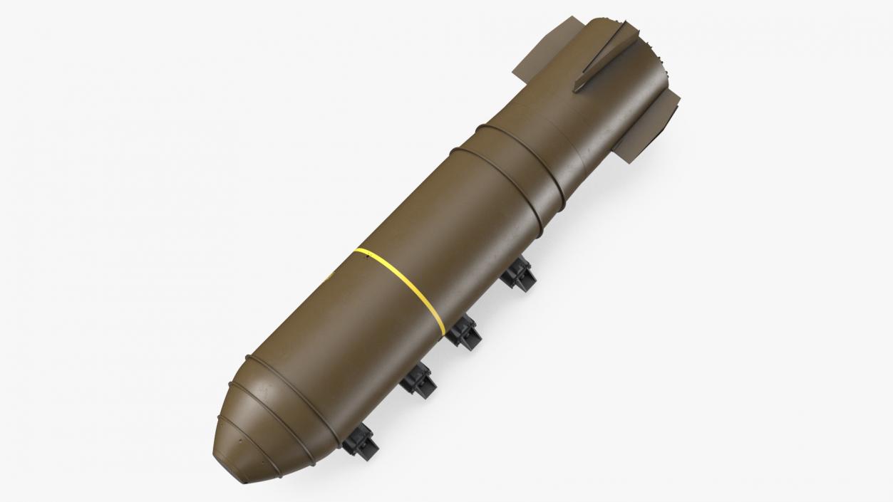 MK-17 Thermonuclear Bomb in Shipping Trolley 3D model