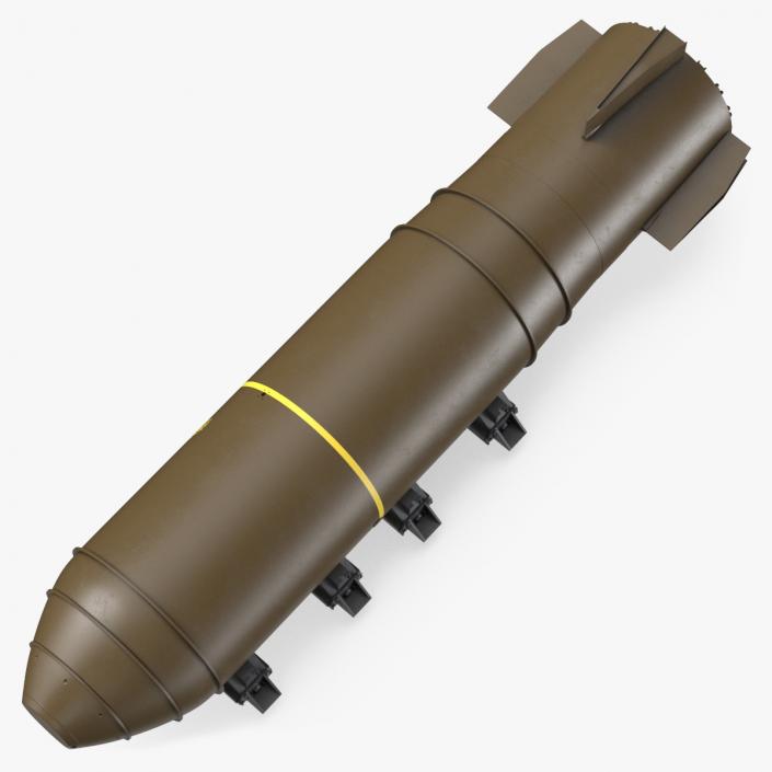 MK-17 Thermonuclear Bomb in Shipping Trolley 3D model