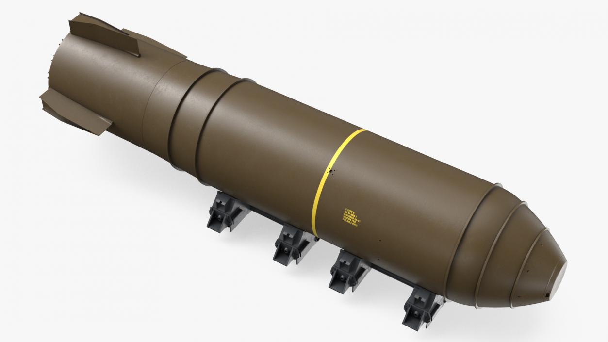 MK-17 Thermonuclear Bomb in Shipping Trolley 3D model