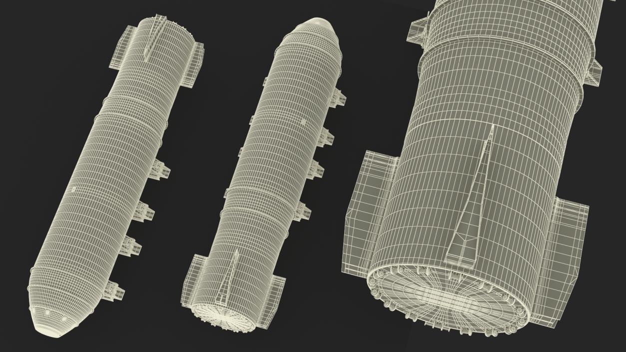 MK-17 Thermonuclear Bomb in Shipping Trolley 3D model