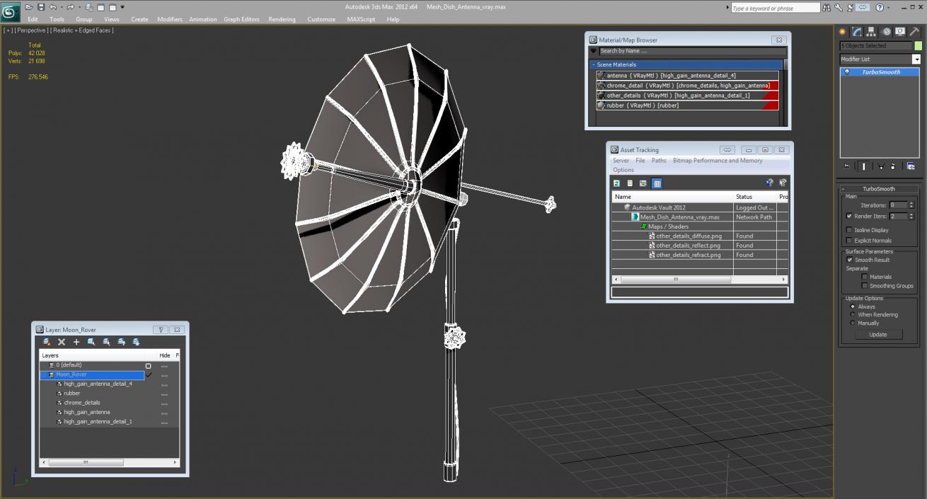 Mesh Dish Antenna 3D