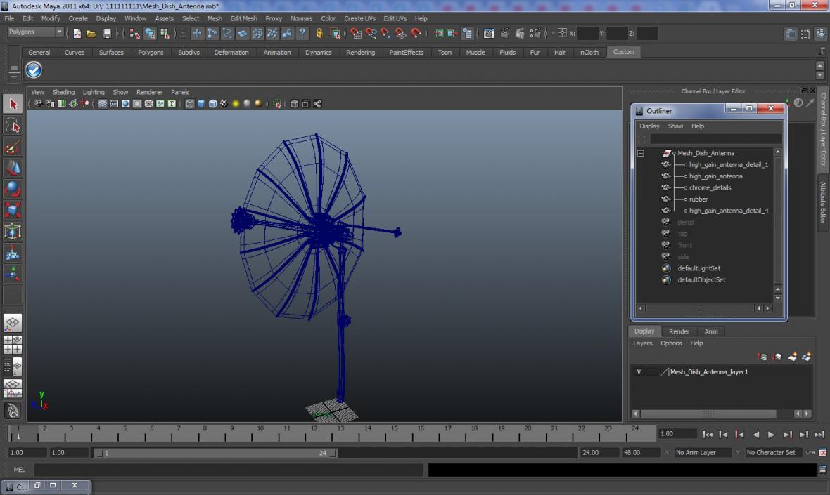 Mesh Dish Antenna 3D