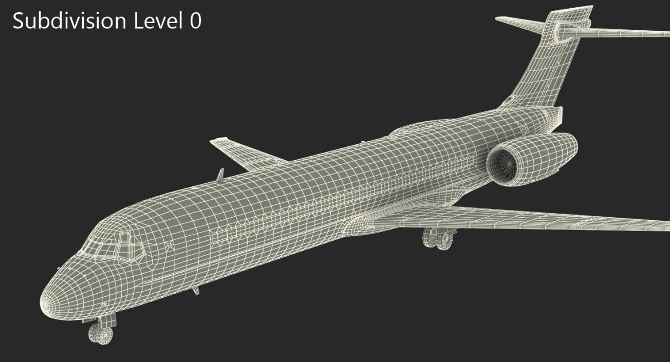 Boeing 717-200 Generic Rigged 3D model