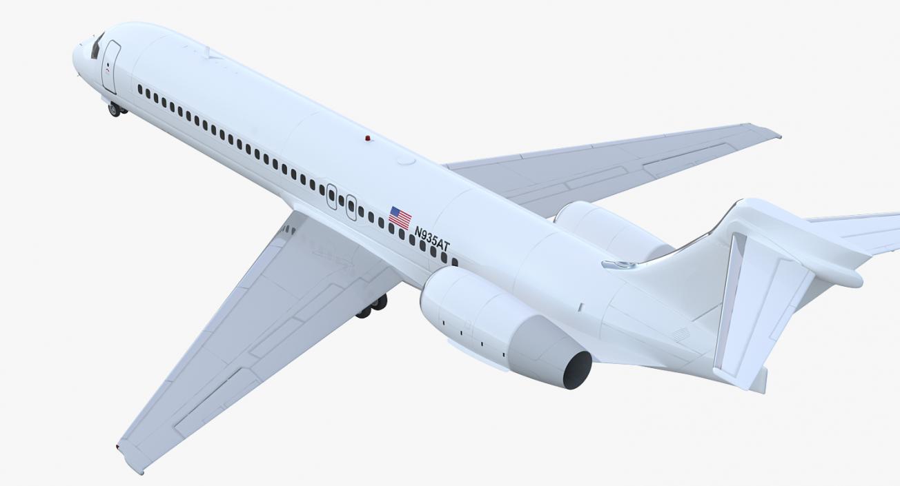 Boeing 717-200 Generic Rigged 3D model