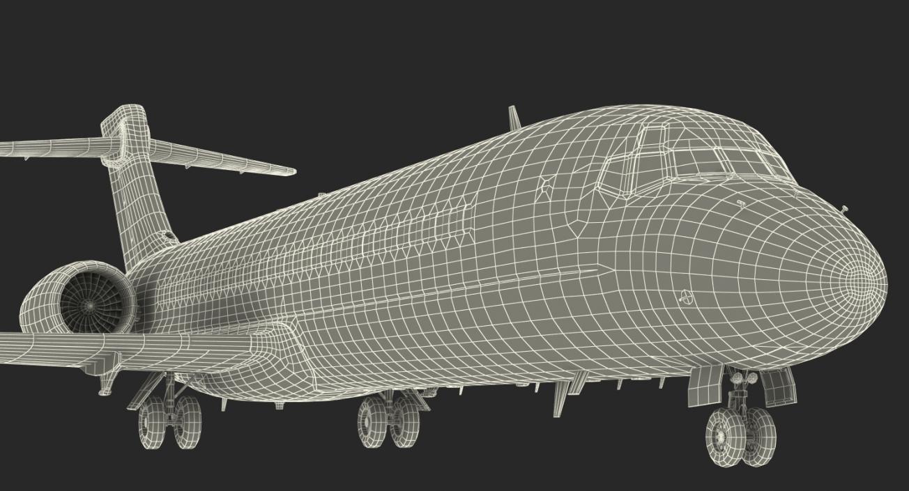 Boeing 717-200 Generic Rigged 3D model