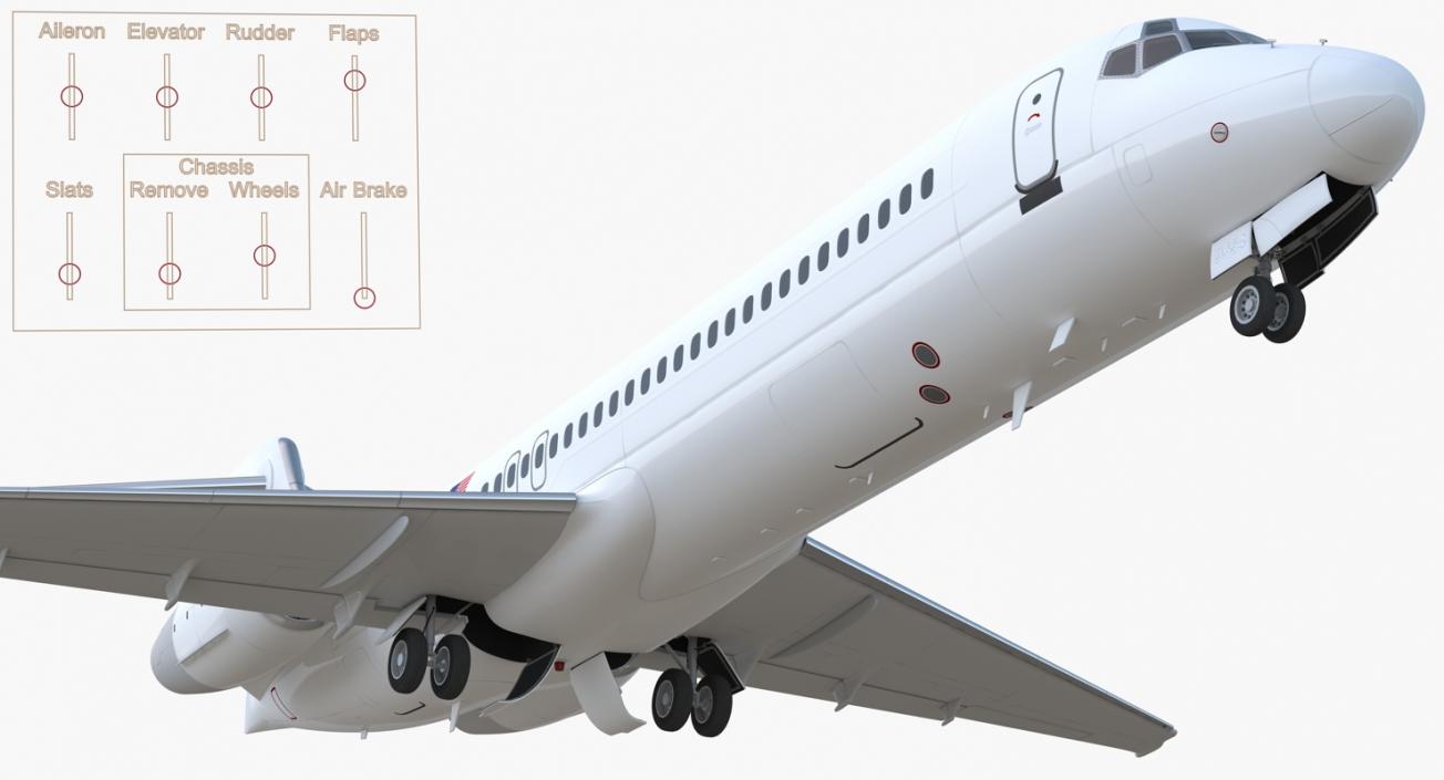 Boeing 717-200 Generic Rigged 3D model