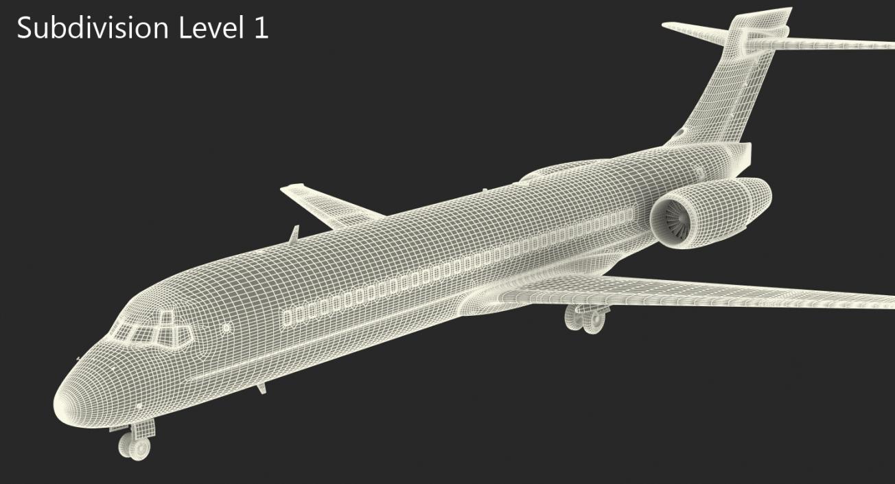 Boeing 717-200 Generic Rigged 3D model