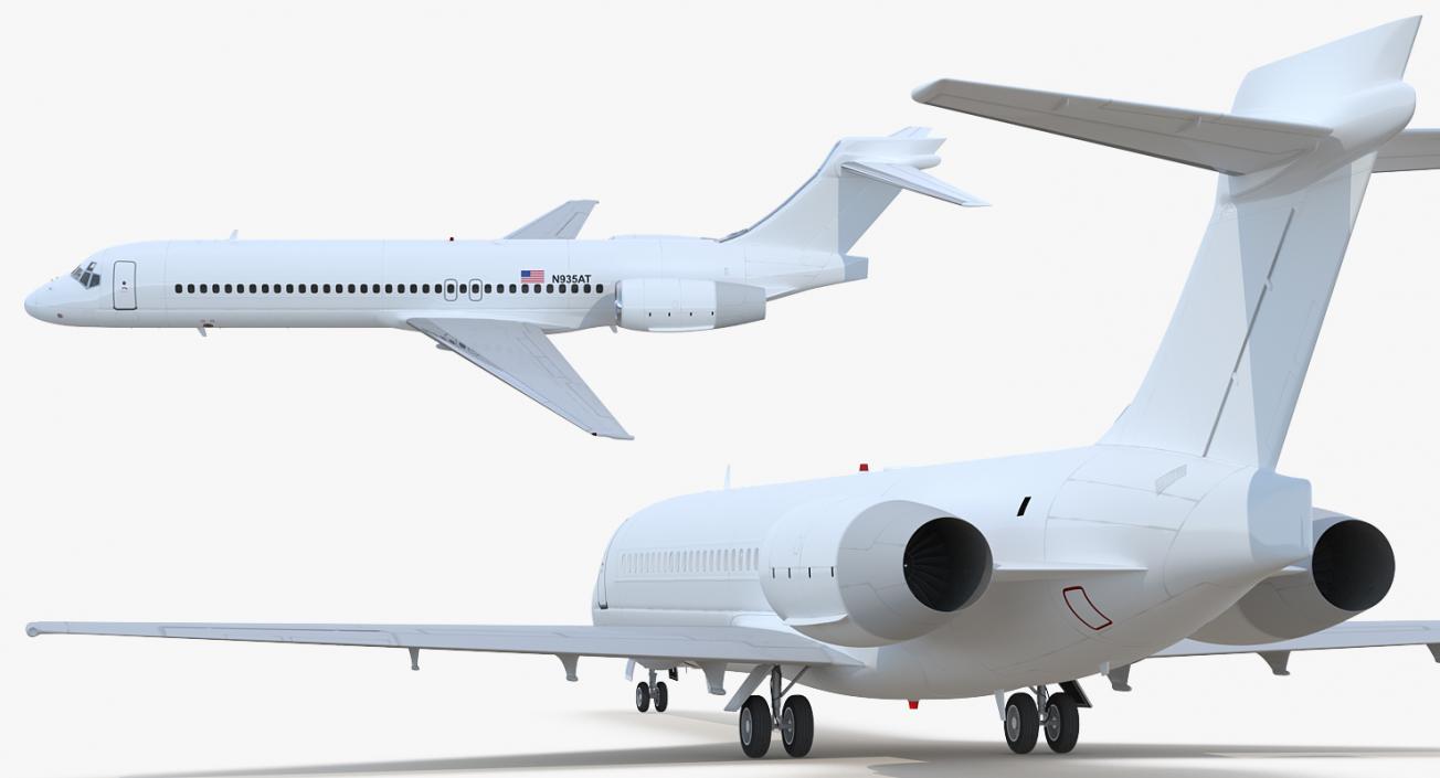 Boeing 717-200 Generic Rigged 3D model