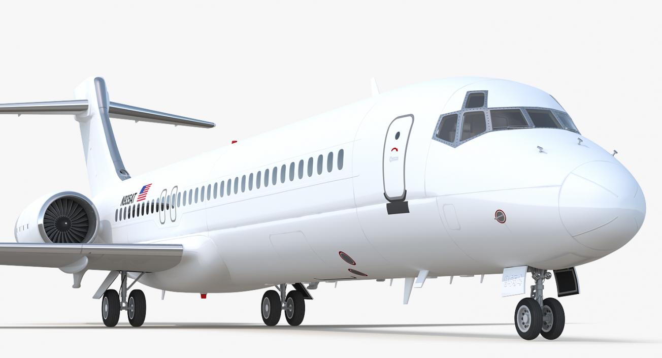 Boeing 717-200 Generic Rigged 3D model