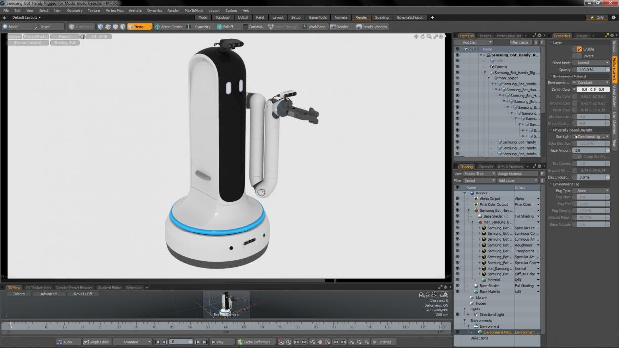 3D Samsung Bot Handy Rigged for Modo model