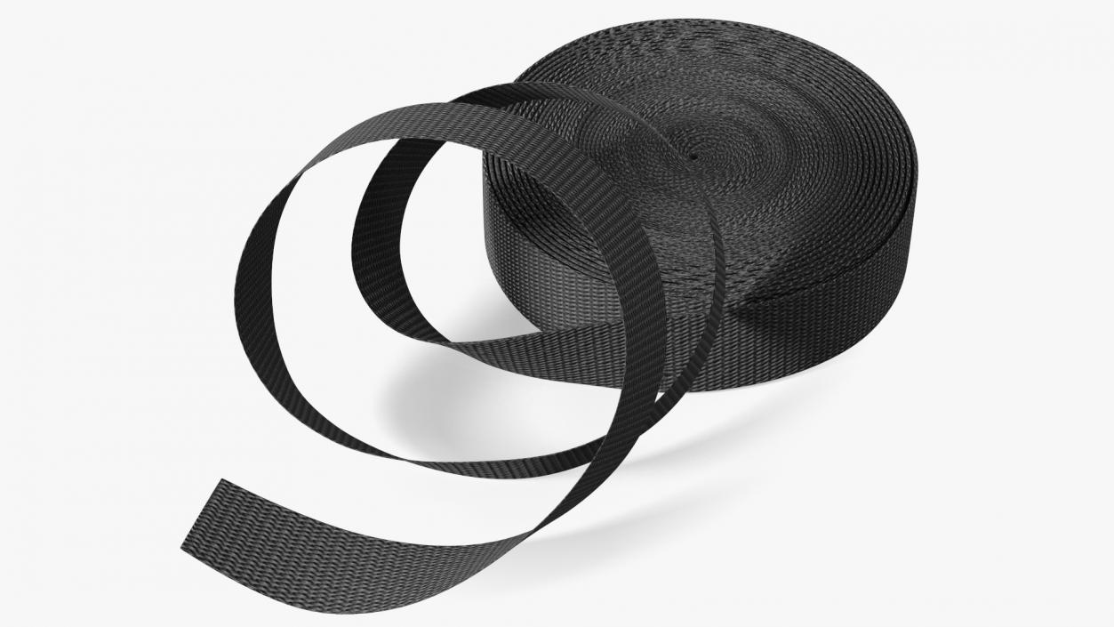 3D model Heavy Duty Webbing Belt Strap Black