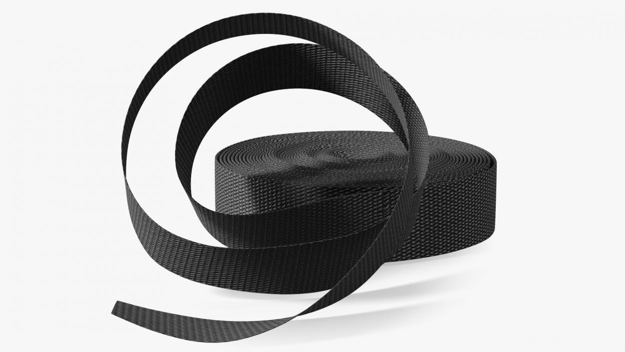 3D model Heavy Duty Webbing Belt Strap Black