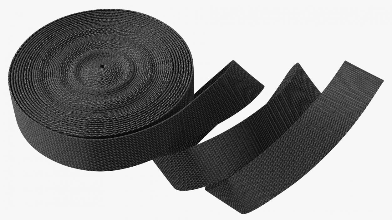 3D model Heavy Duty Webbing Belt Strap Black