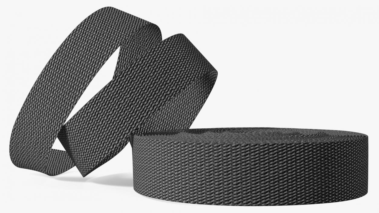 3D model Heavy Duty Webbing Belt Strap Black