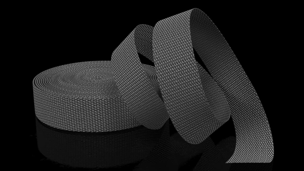 3D model Heavy Duty Webbing Belt Strap Black