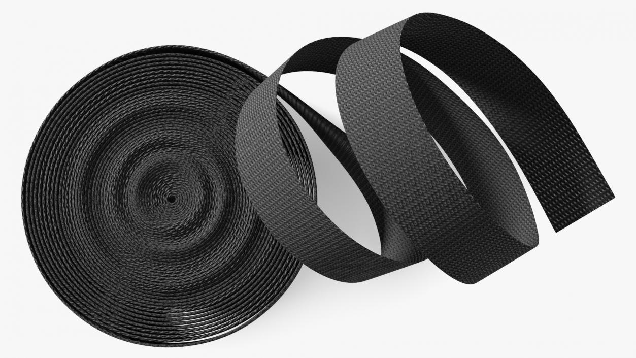 3D model Heavy Duty Webbing Belt Strap Black