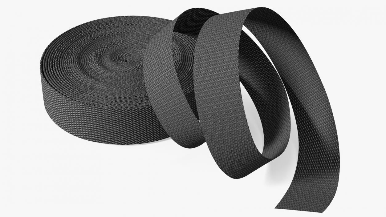 3D model Heavy Duty Webbing Belt Strap Black