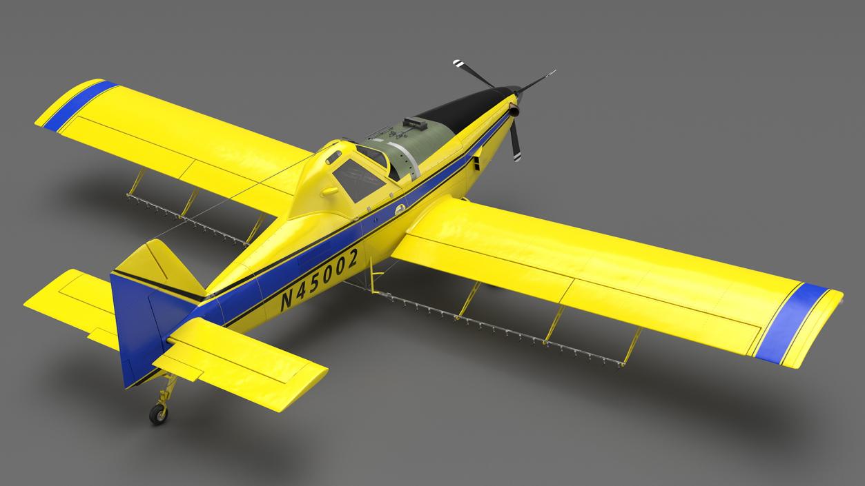 3D Air Tractor AT 502B Agricultural Aircraft Yellow model