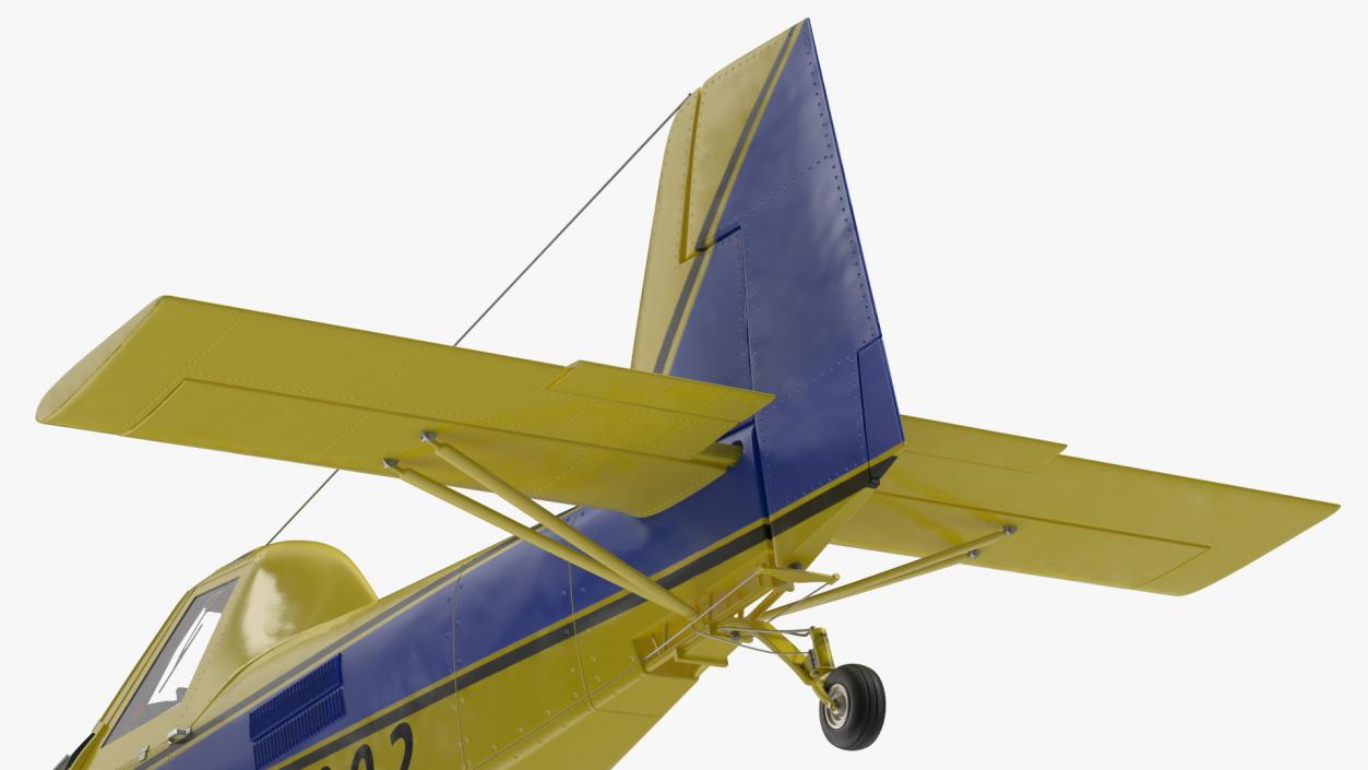 3D Air Tractor AT 502B Agricultural Aircraft Yellow model