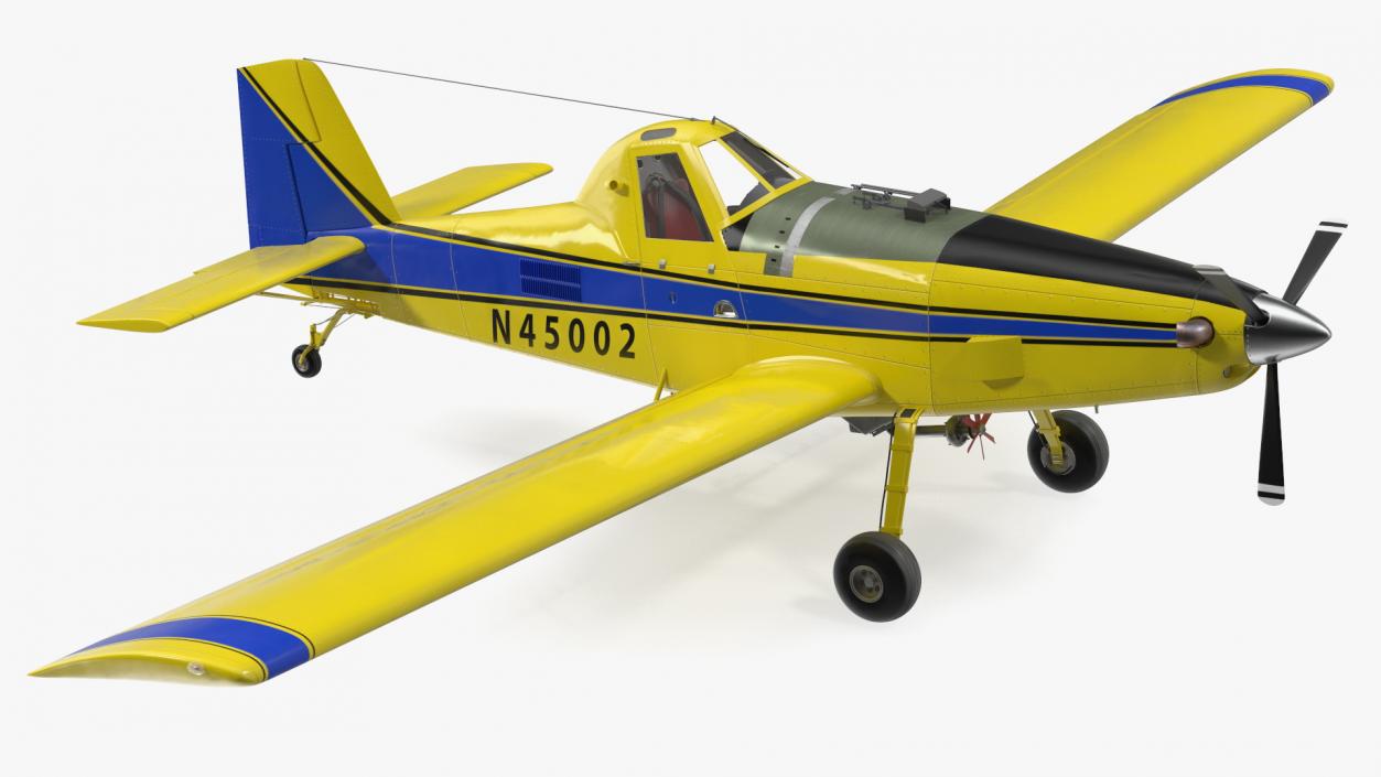 3D Air Tractor AT 502B Agricultural Aircraft Yellow model