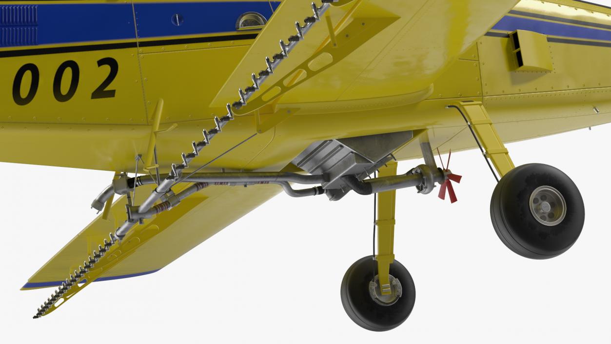 3D Air Tractor AT 502B Agricultural Aircraft Yellow model