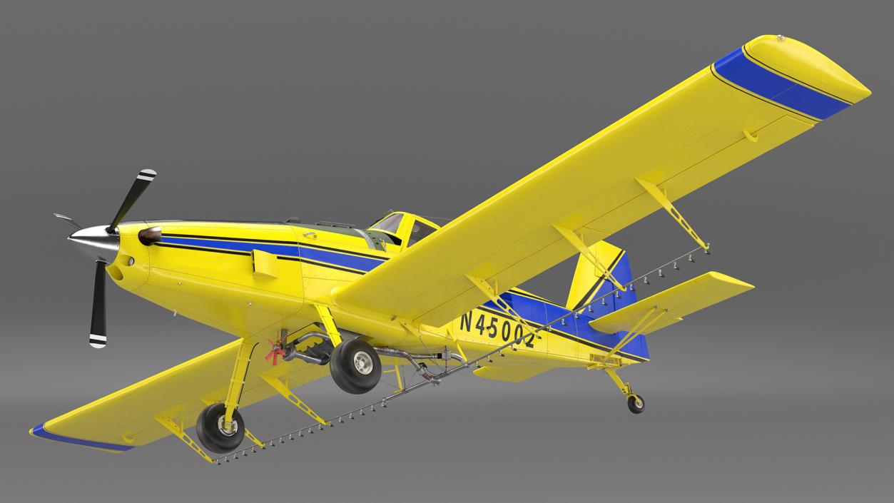 3D Air Tractor AT 502B Agricultural Aircraft Yellow model