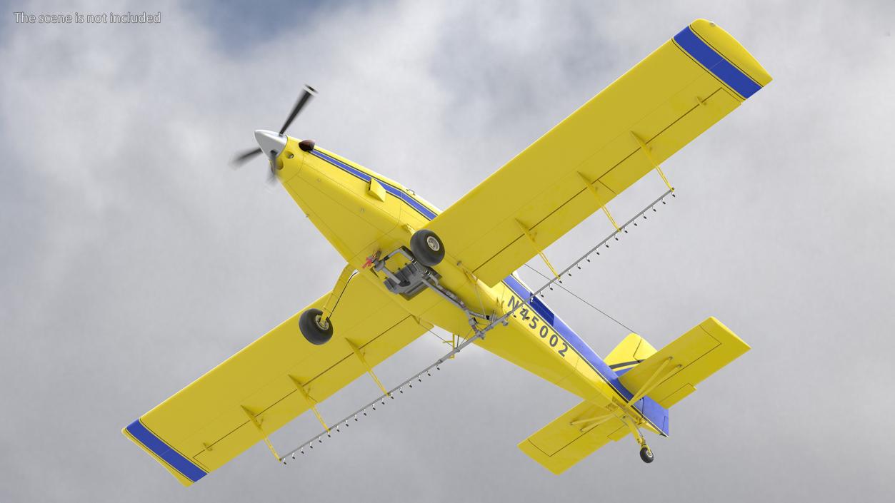 3D Air Tractor AT 502B Agricultural Aircraft Yellow model