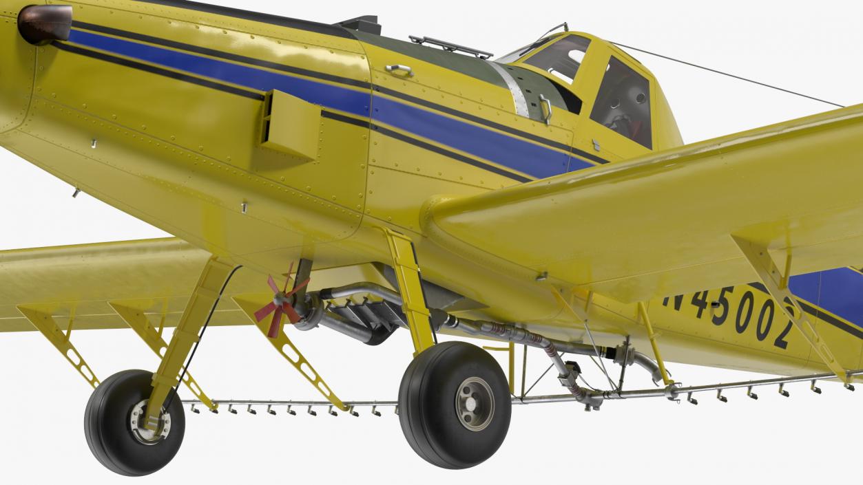 3D Air Tractor AT 502B Agricultural Aircraft Yellow model