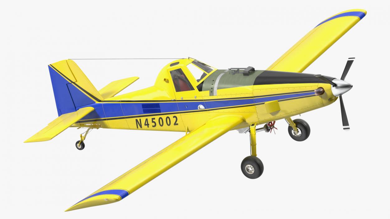 3D Air Tractor AT 502B Agricultural Aircraft Yellow model