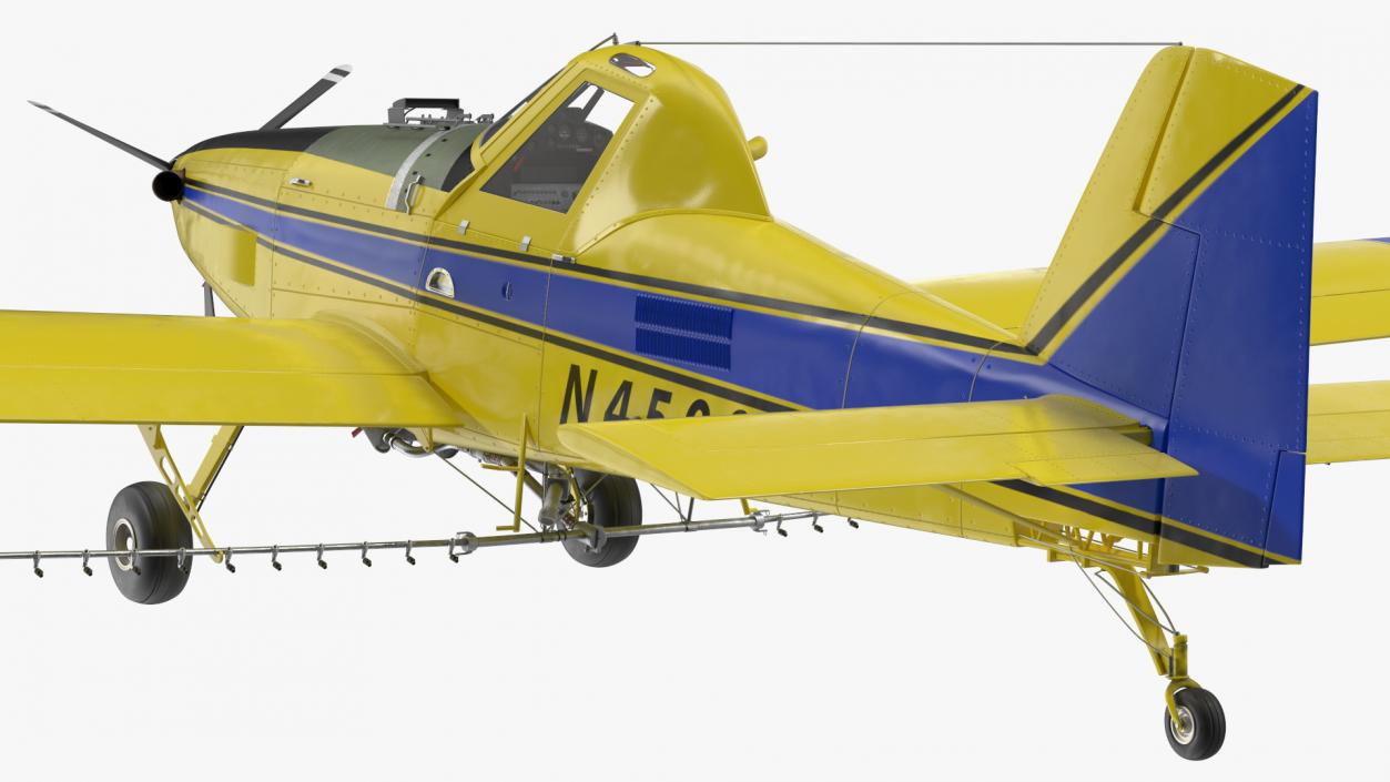 3D Air Tractor AT 502B Agricultural Aircraft Yellow model