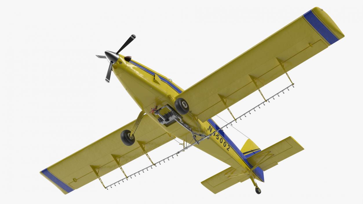 3D Air Tractor AT 502B Agricultural Aircraft Yellow model