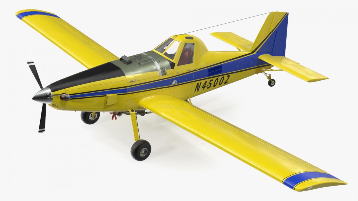 3D Air Tractor AT 502B Agricultural Aircraft Yellow model