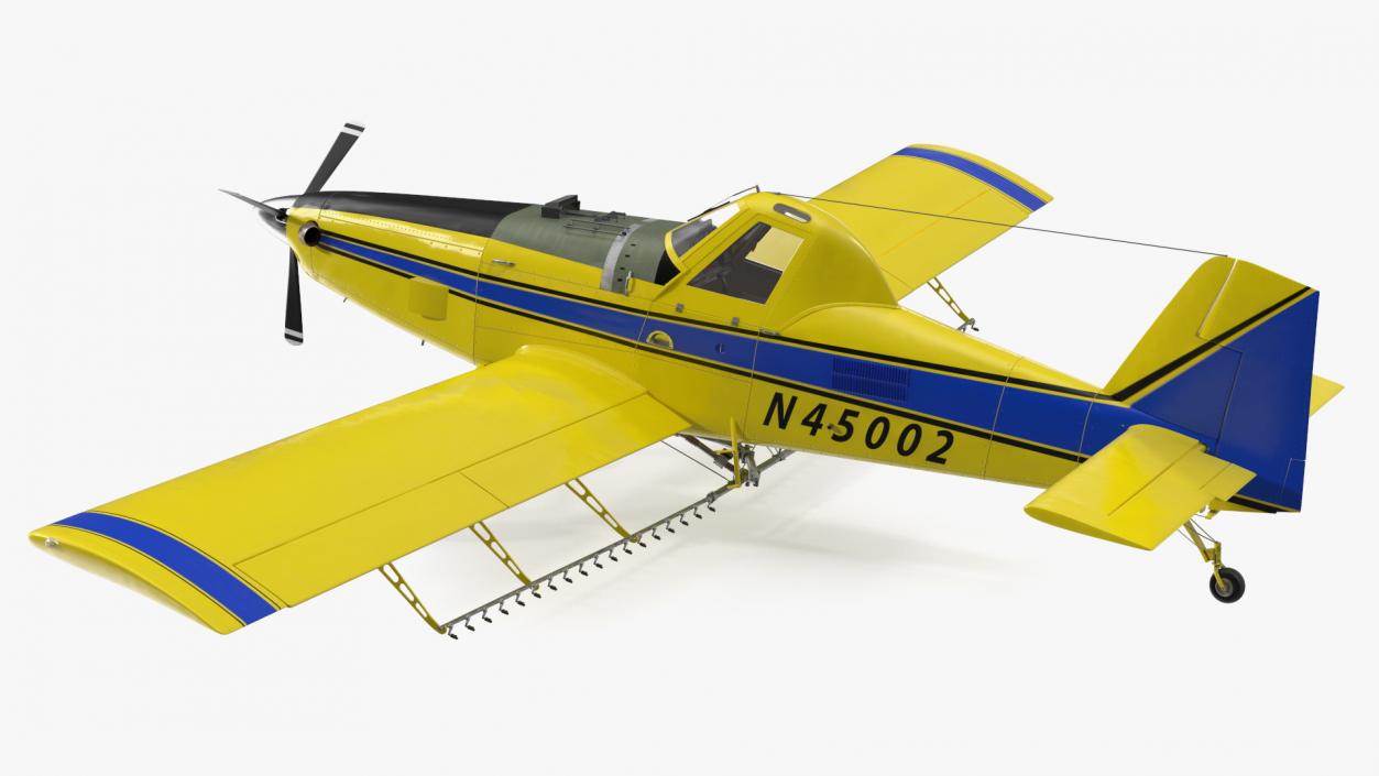 3D Air Tractor AT 502B Agricultural Aircraft Yellow model