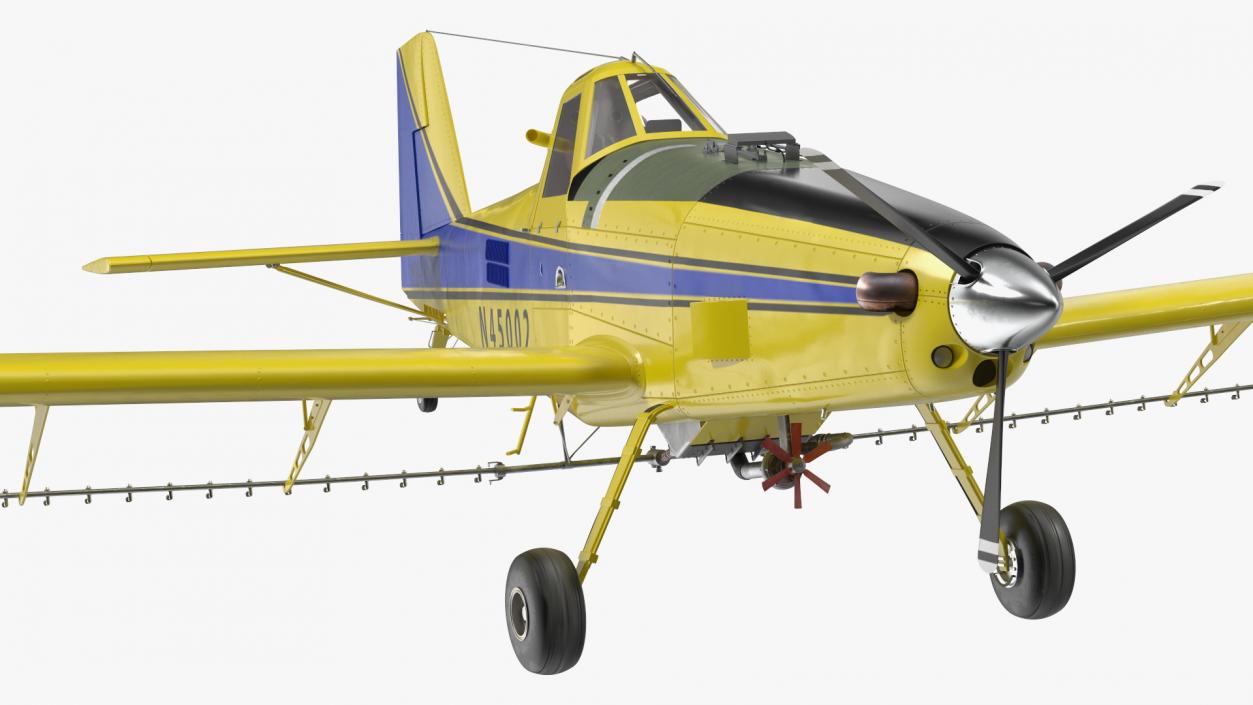 3D Air Tractor AT 502B Agricultural Aircraft Yellow model