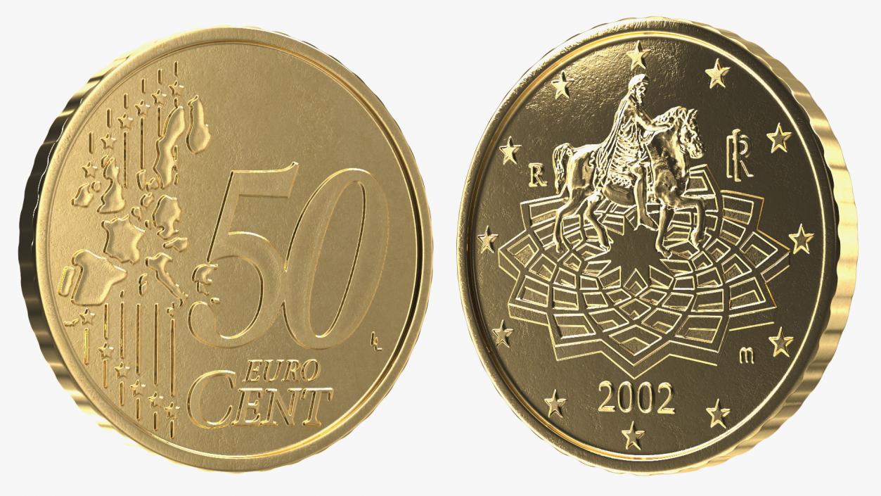 3D Italy 50 Euro Cent model