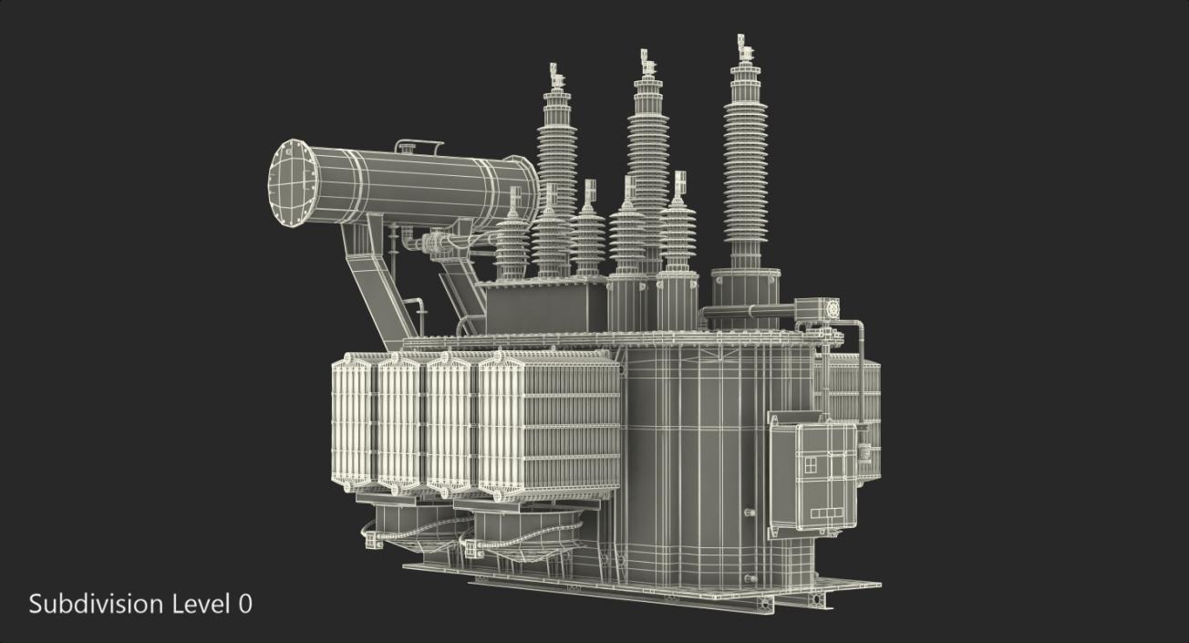 Overload Distribution Power Transformer 3D model