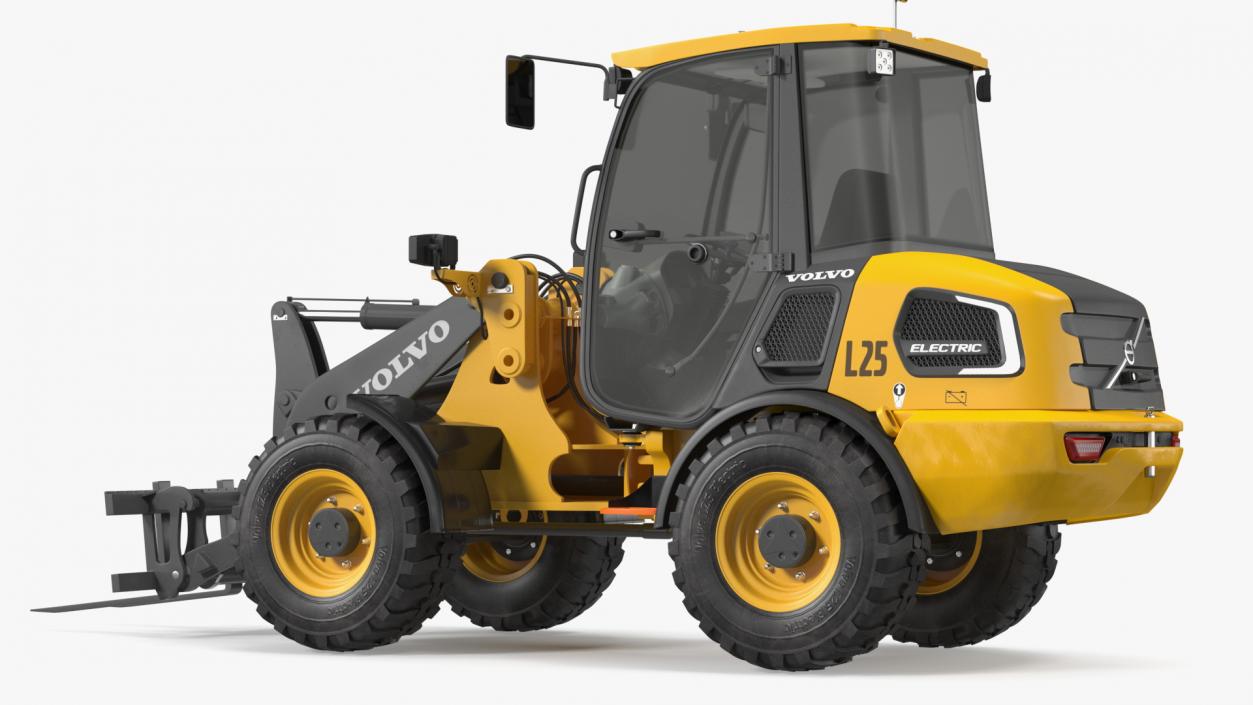 Volvo L25 Electric Loader with Pallet Fork 3D