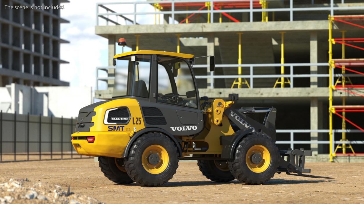 Volvo L25 Electric Loader with Pallet Fork 3D