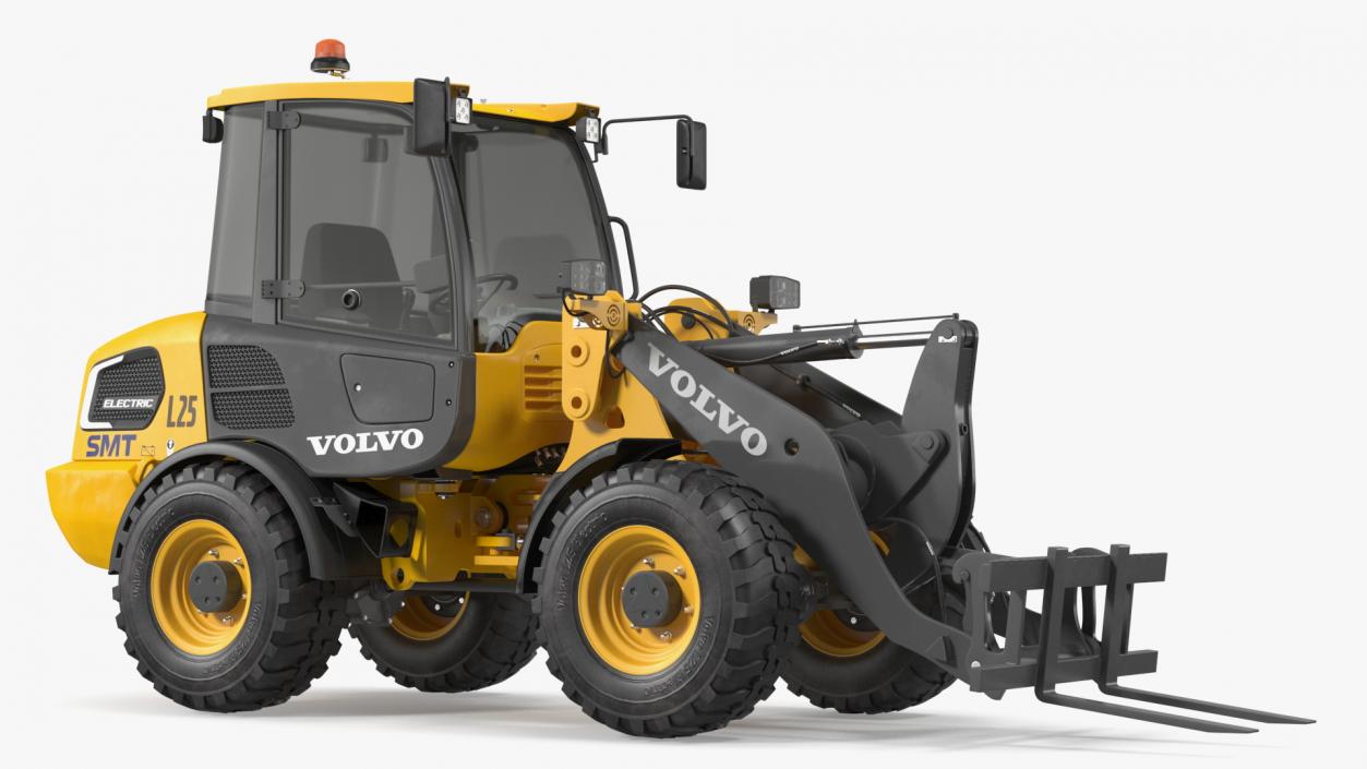 Volvo L25 Electric Loader with Pallet Fork 3D