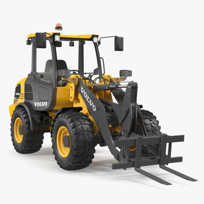 Volvo L25 Electric Loader with Pallet Fork 3D