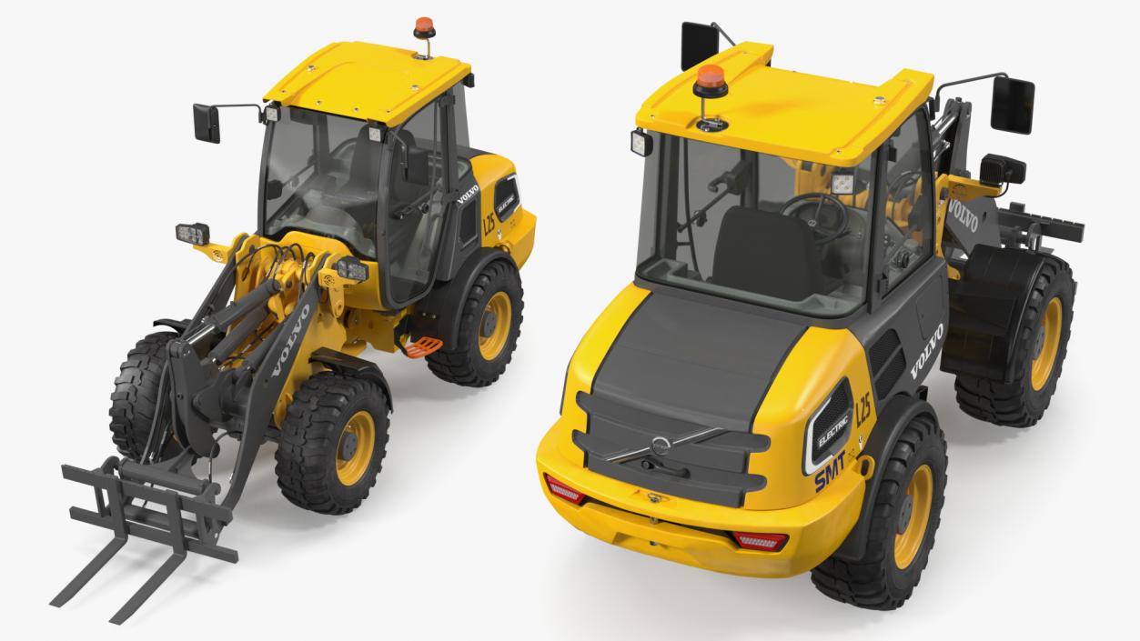 Volvo L25 Electric Loader with Pallet Fork 3D