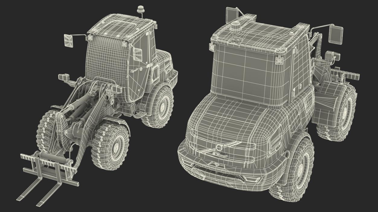 Volvo L25 Electric Loader with Pallet Fork 3D