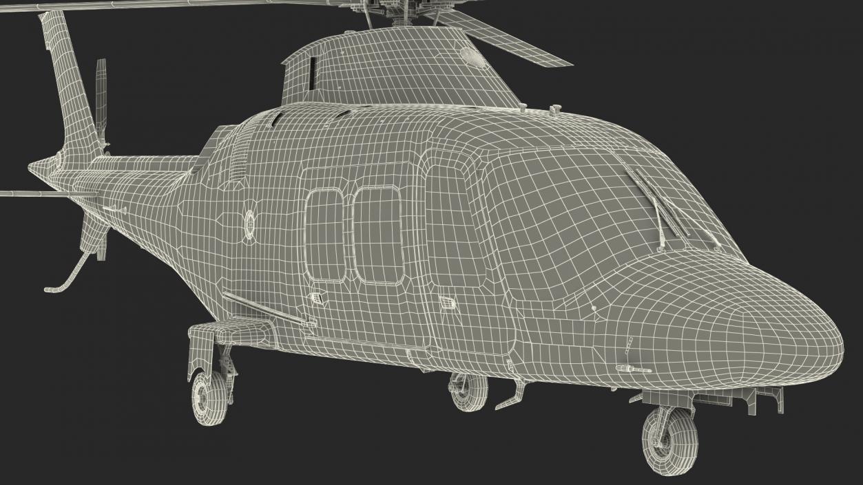 3D Agusta AW109S Grand Rigged