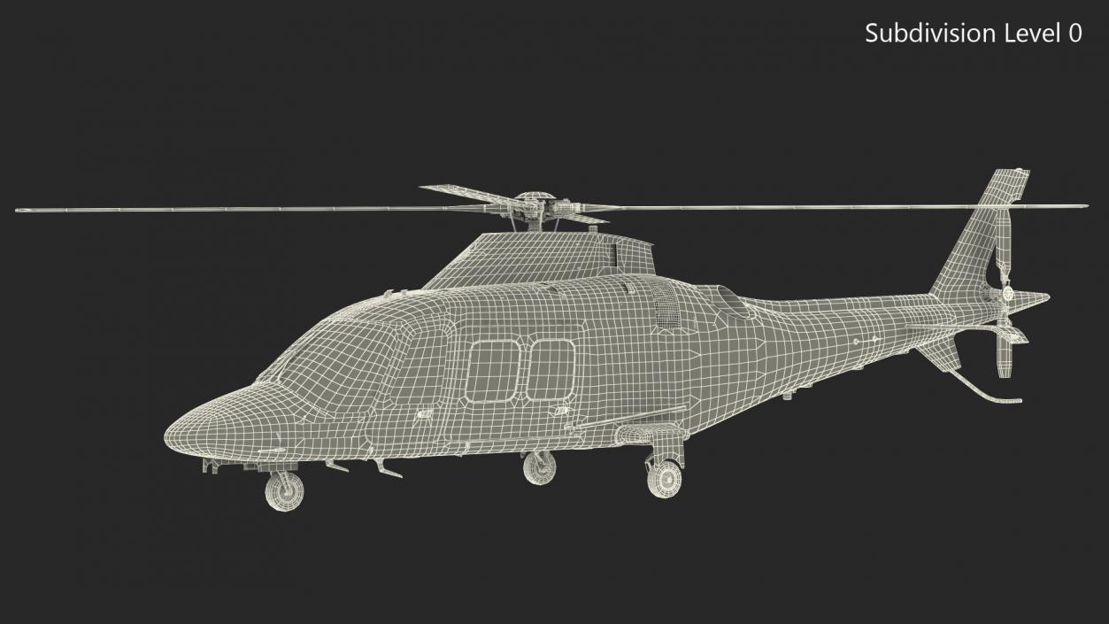 3D Agusta AW109S Grand Rigged