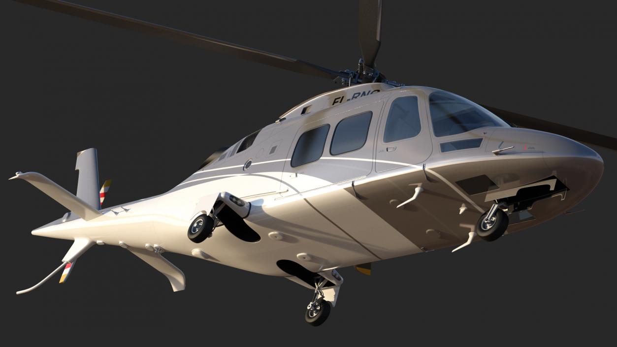 3D Agusta AW109S Grand Rigged