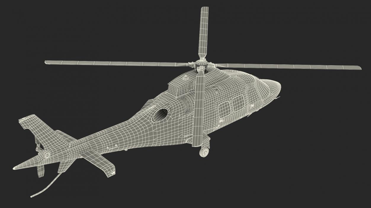 3D Agusta AW109S Grand Rigged