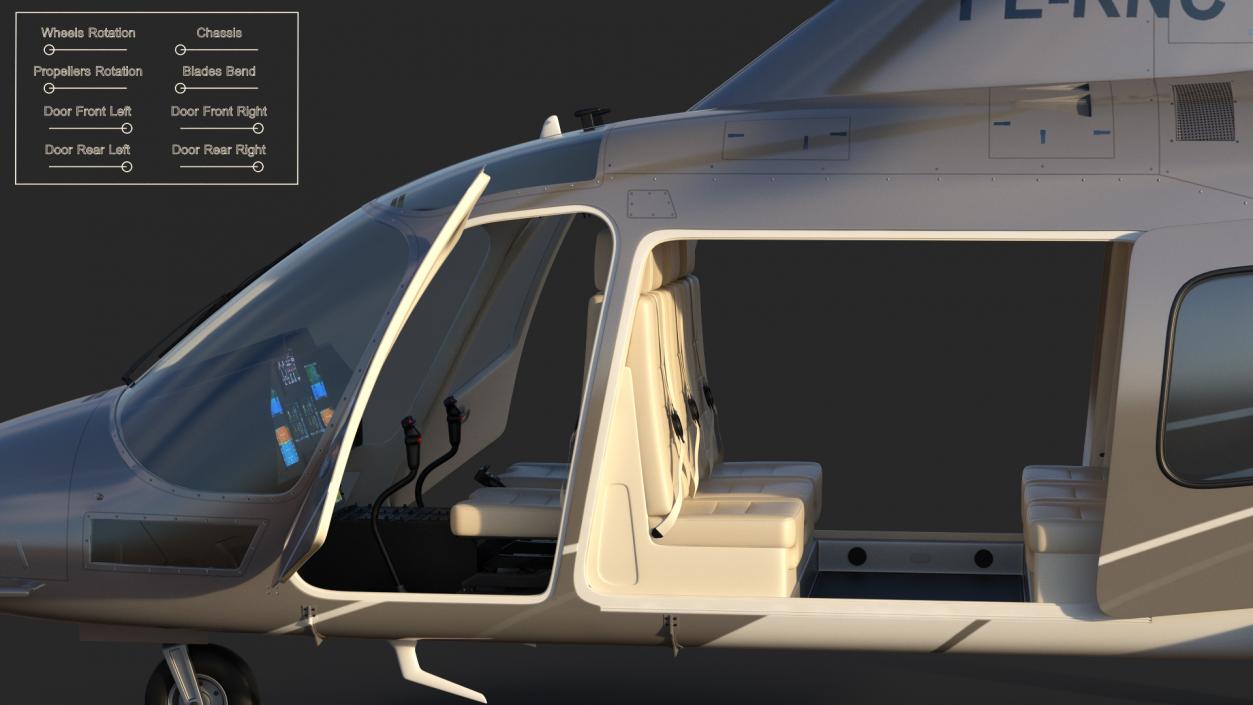 3D Agusta AW109S Grand Rigged