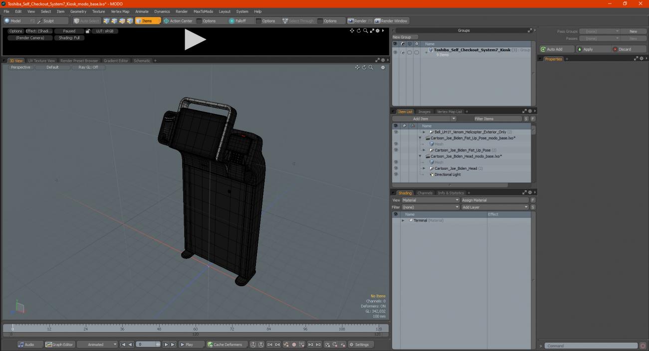 3D model Toshiba Self Checkout System7 Kiosk